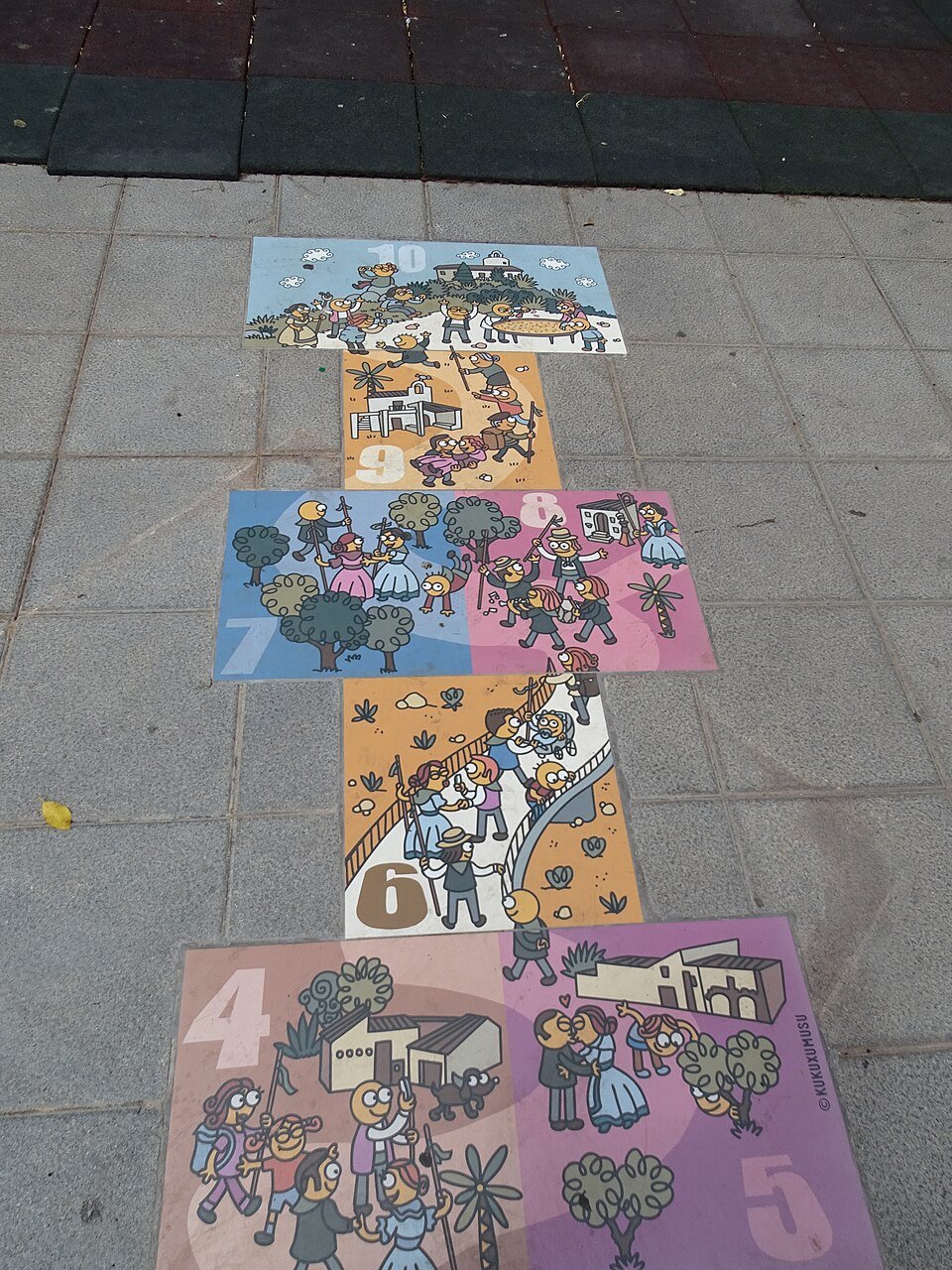 Fiestas de la Magdalena en Castellón de la Plana 1 Rayuela (sambori) tematizada de las fiestas de la Magdalena en Castellón de la Plana