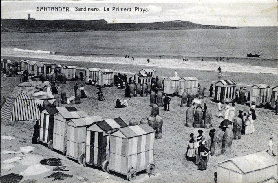 Baños de ola, El Sardinero, Santander