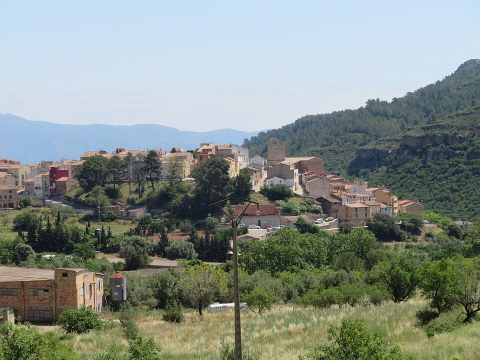 Panorámica de Alfara de Carles (Tarragona), fiestas de San Jaime
