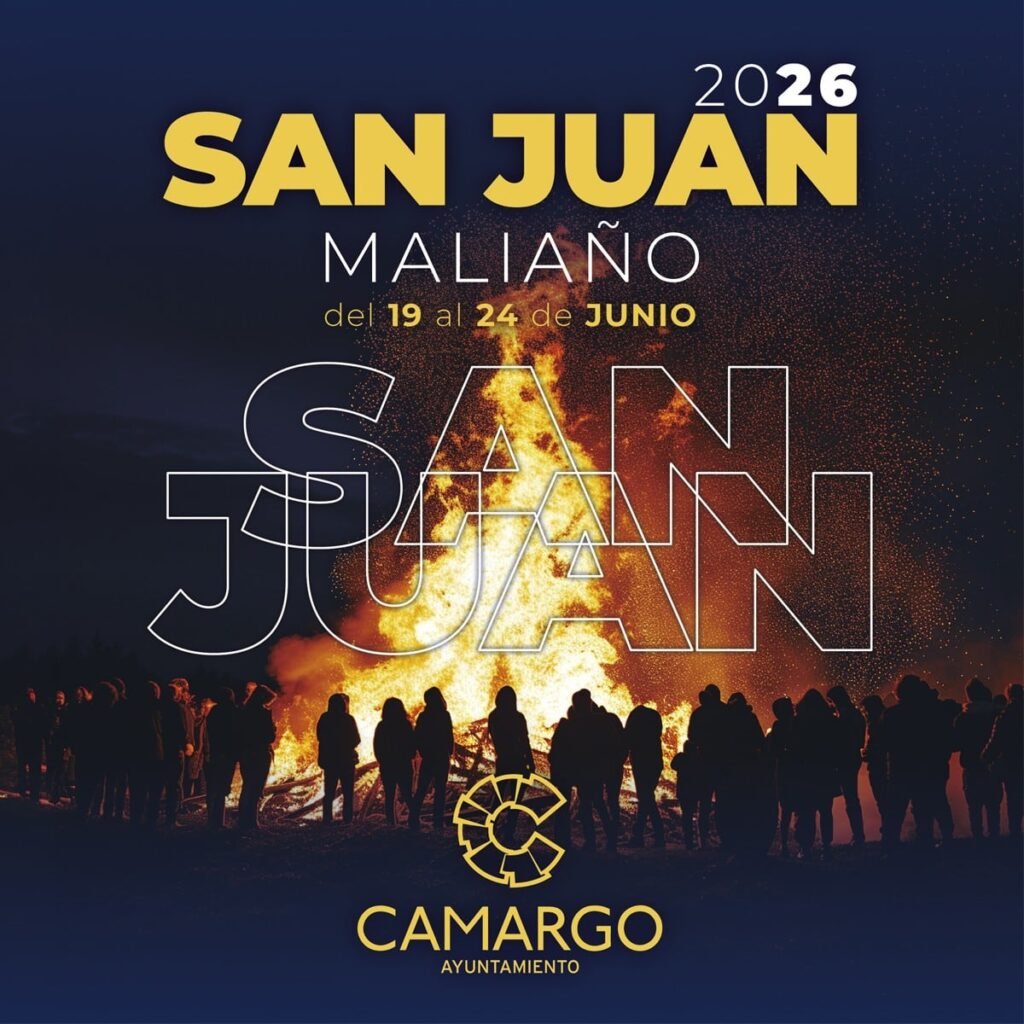 Cartel de las fiestas de San Juan de Maliaño Camargo 2026 del 19 al 24 de junio