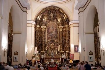 Iglesia de San Salvador de Leganés durante las fiestas de Nuestra Señora de Butarque