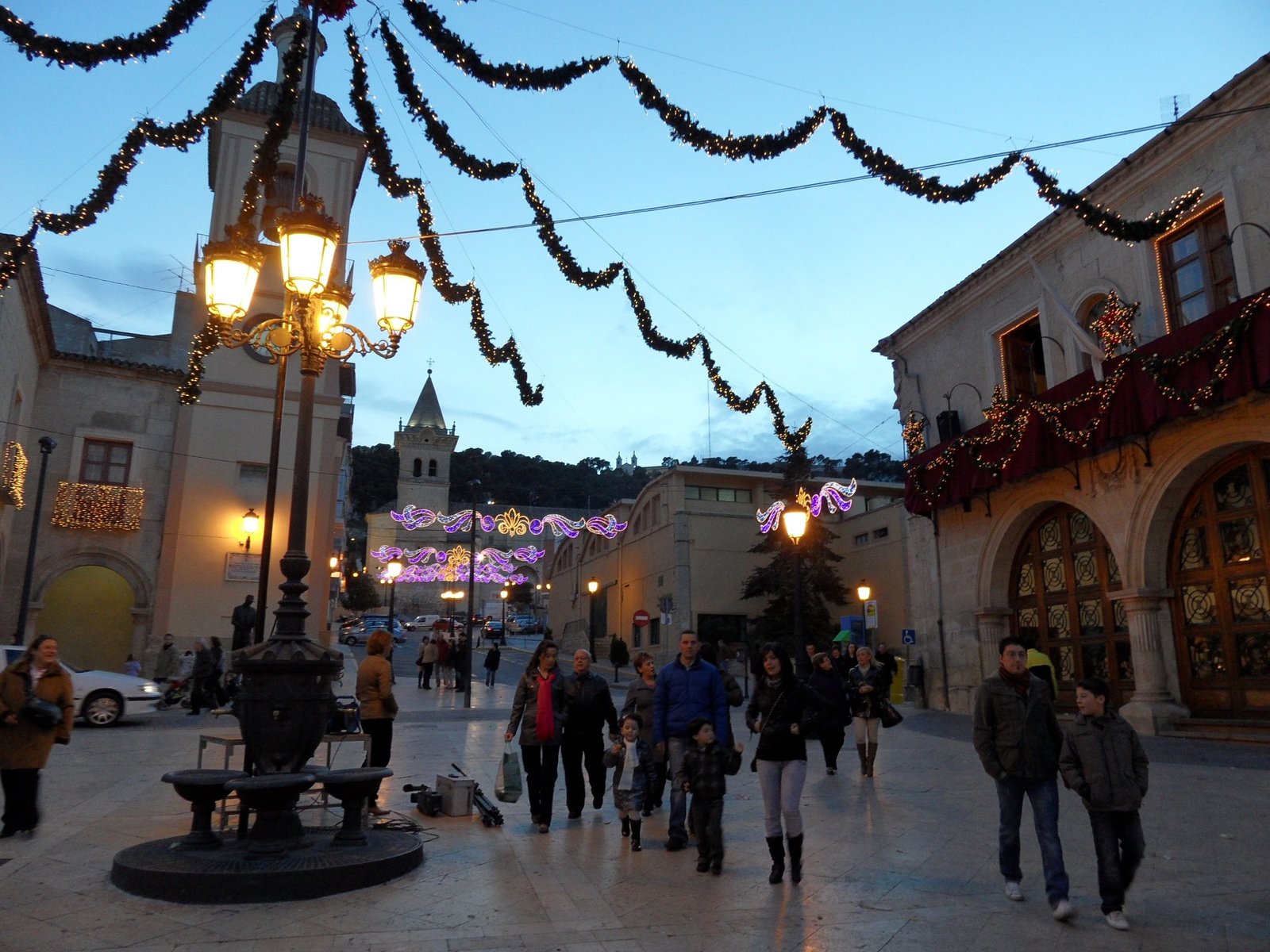 Plaza Mayor de Yecla al atardecer, fotografía del municipio