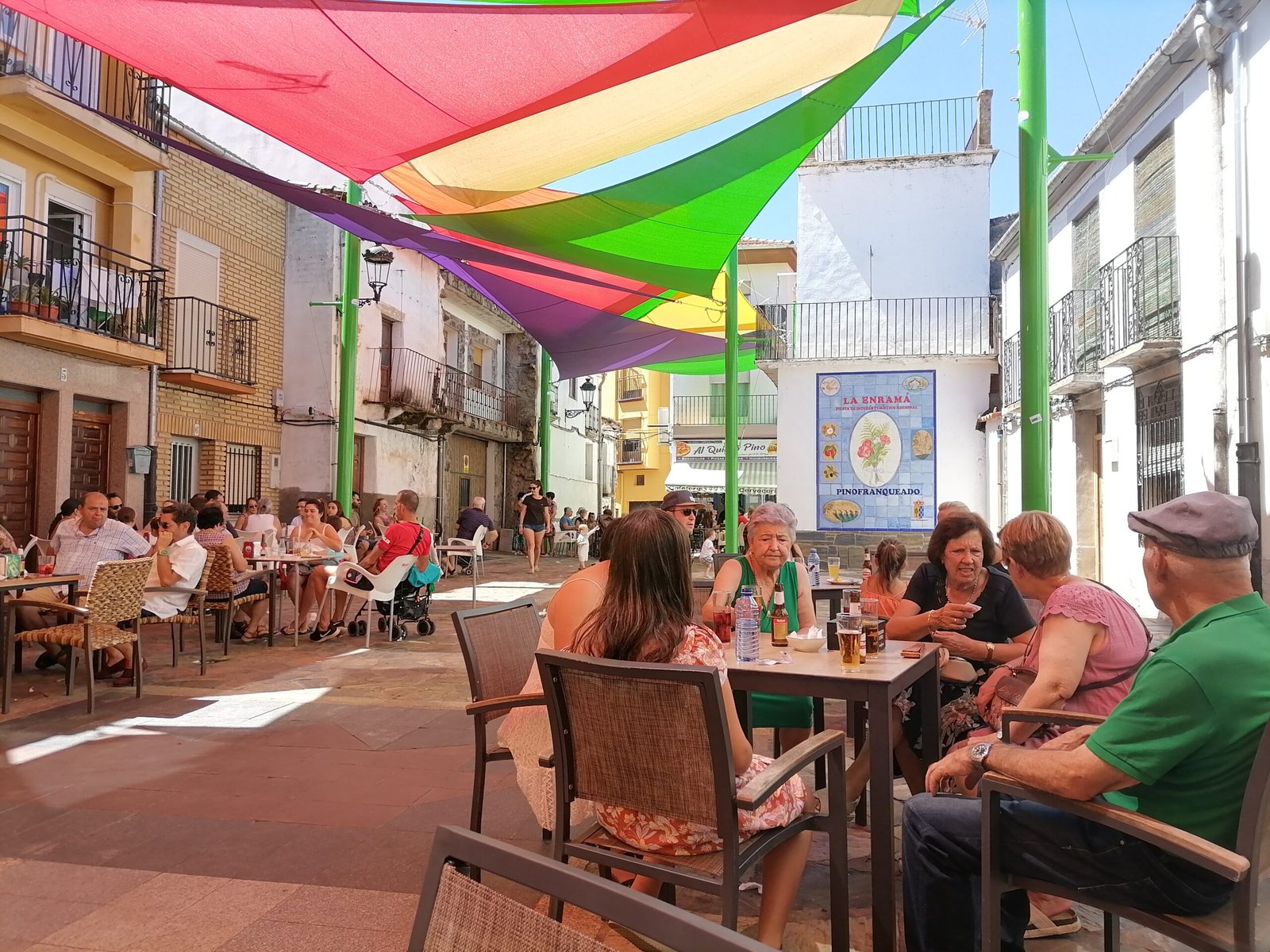 Plaza de Pinofranqueado donde se celebra tradicionalmente La Enramá