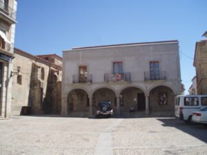 Plaza histórica de Coria, Cáceres; fotografía del municipio