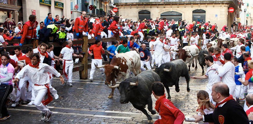 Celebración de San Fermín en Pamplona