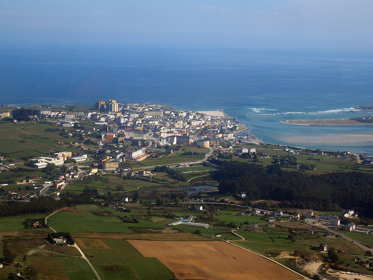Vista de Foz, localidad costera de Lugo, Galicia