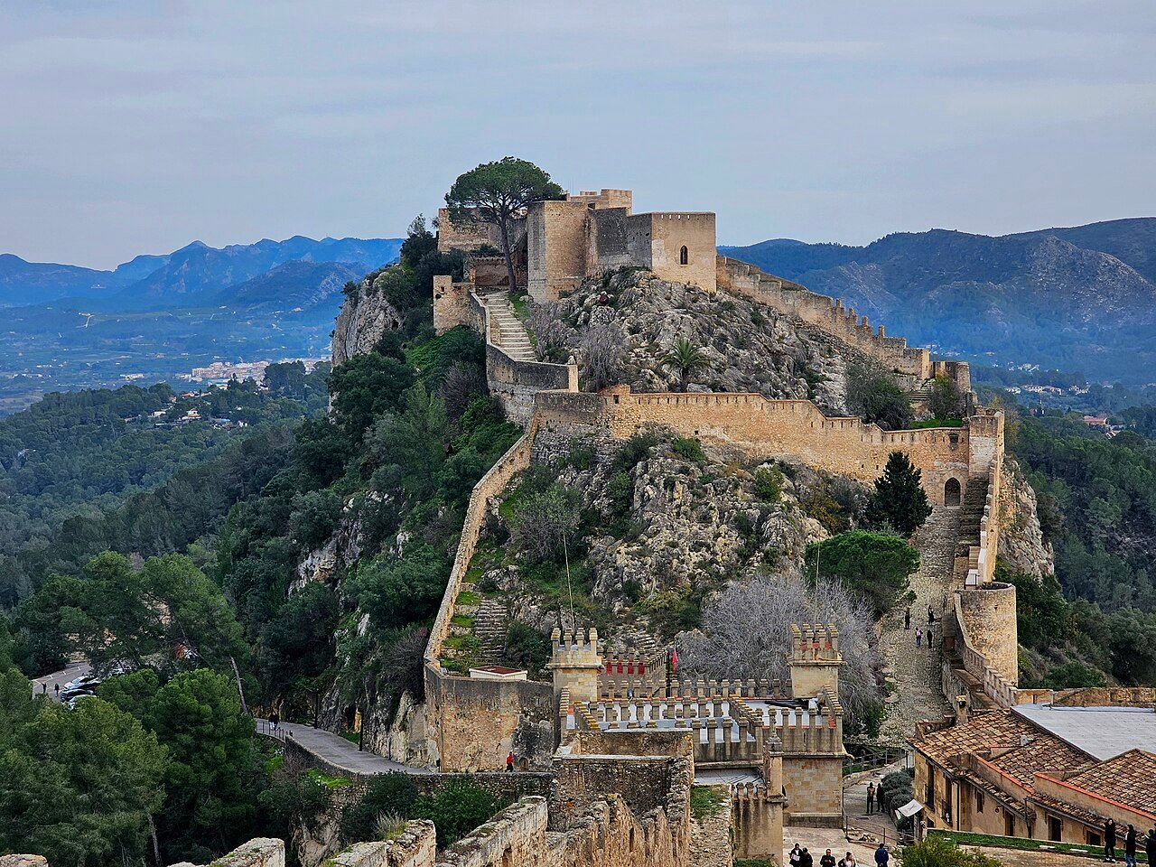 Castillo de Xàtiva en la provincia de Valencia