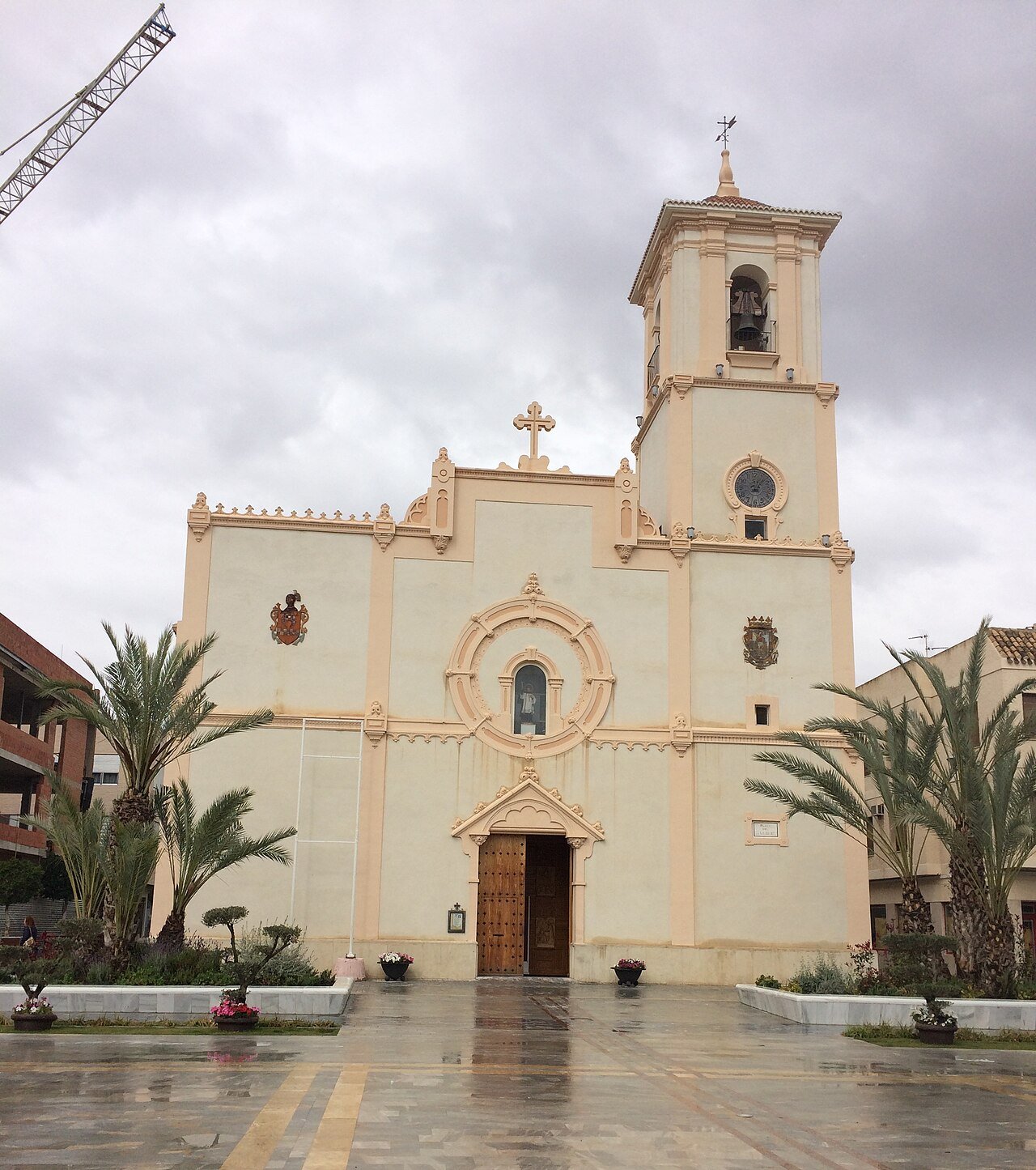 Fachada de la iglesia de San Francisco Javier en San Javier, Murcia