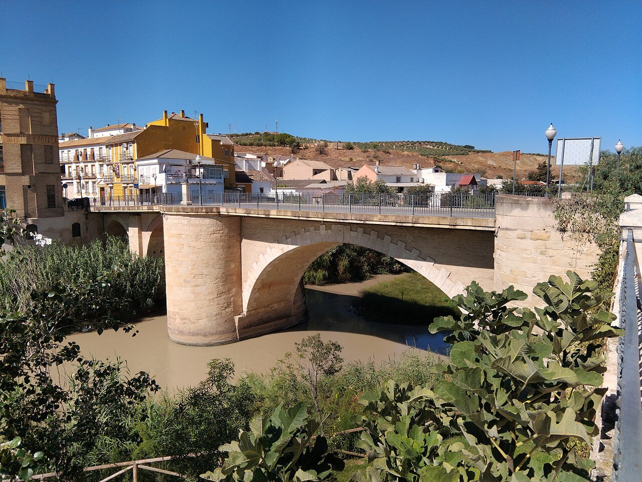 Puente de Piedra de Puente Genil sobre el río Genil